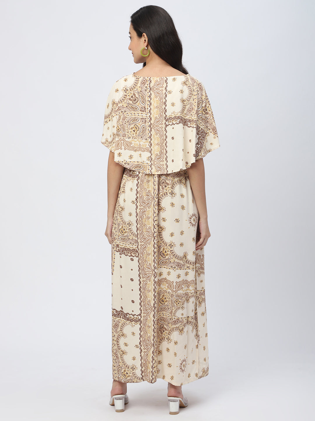 Aesthetic Paisley Printed Maternity Dress