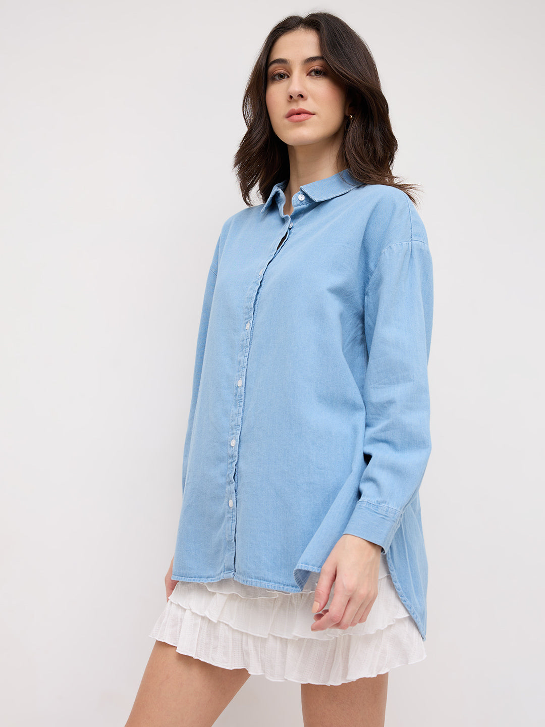 Blue Denim Oversized Shirt