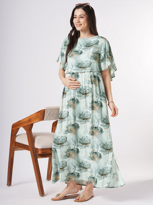 Ethereal Bloom Comfy Maternity Dress