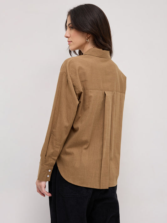 Sepia Brown Everyday Oversized Shirt