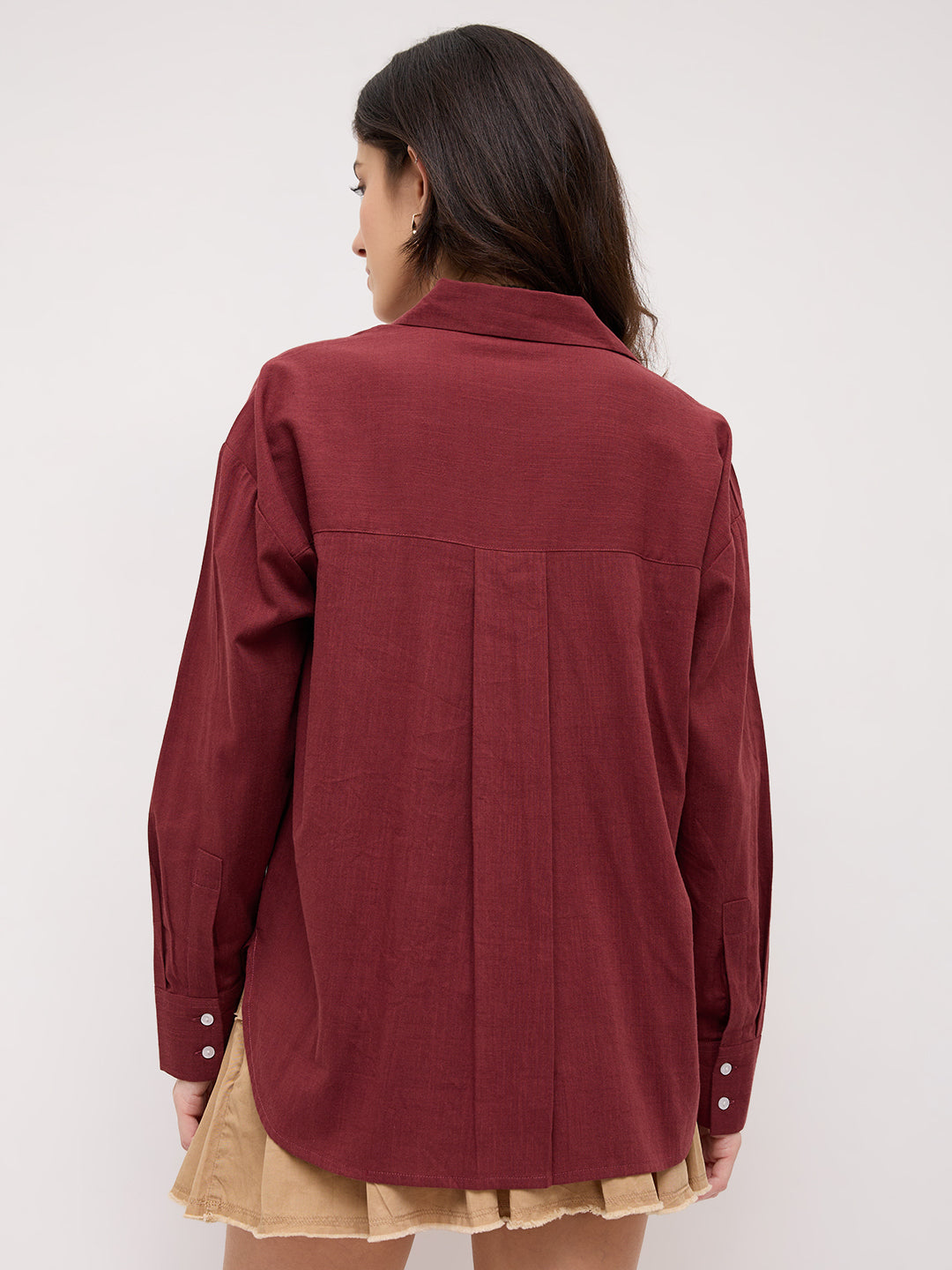 Soft Cranberry Everyday Oversized Shirt