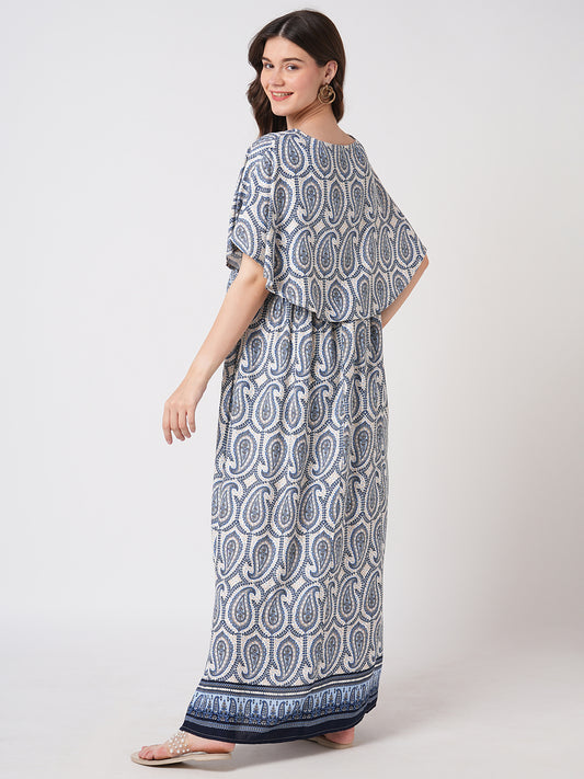 Boho Bloom Paisley Printed Maternity Dress