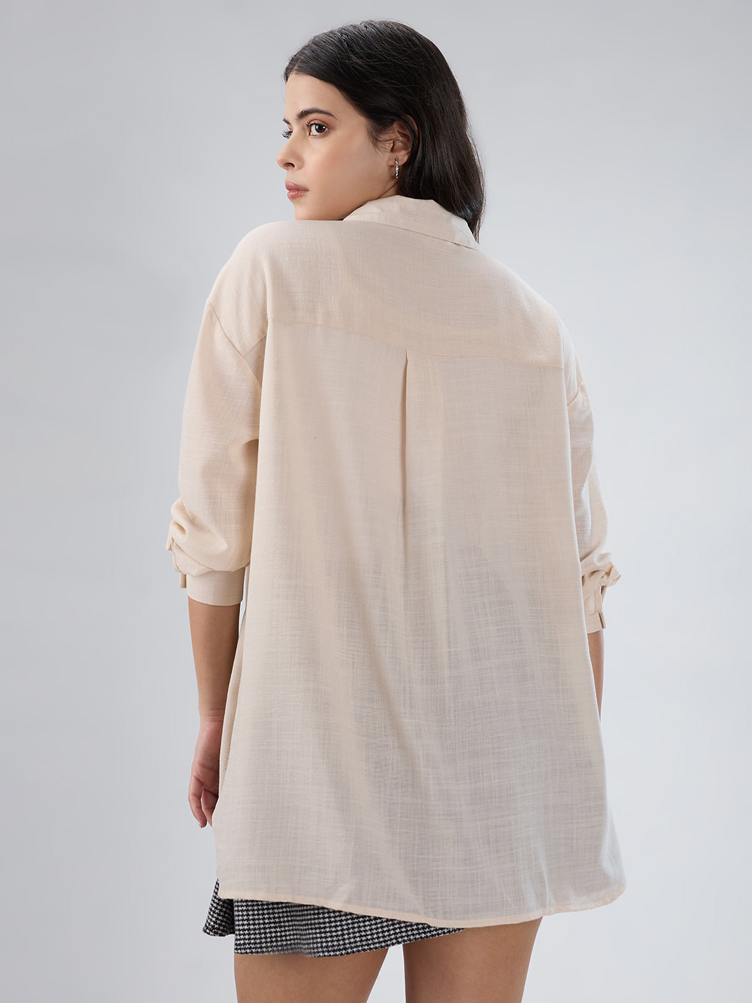 Classic Beige Oversized Shirt