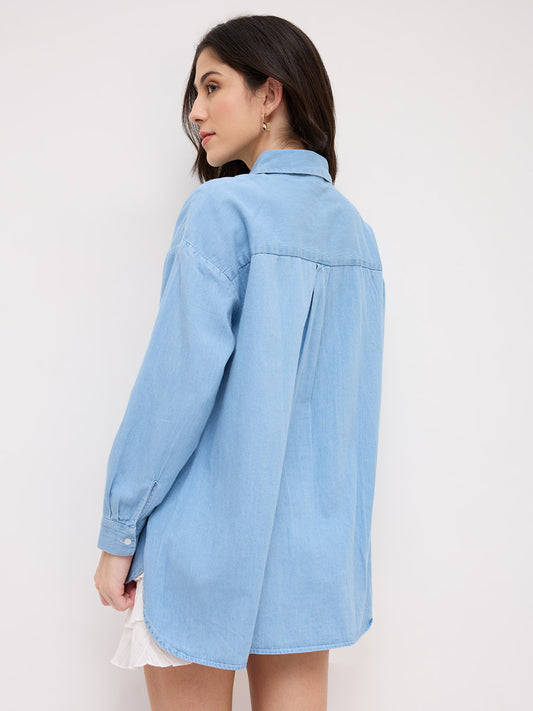 Blue Denim Oversized Shirt