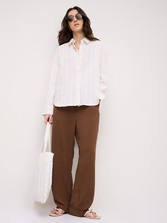 Offwhite Seersucker Oversized Shirt