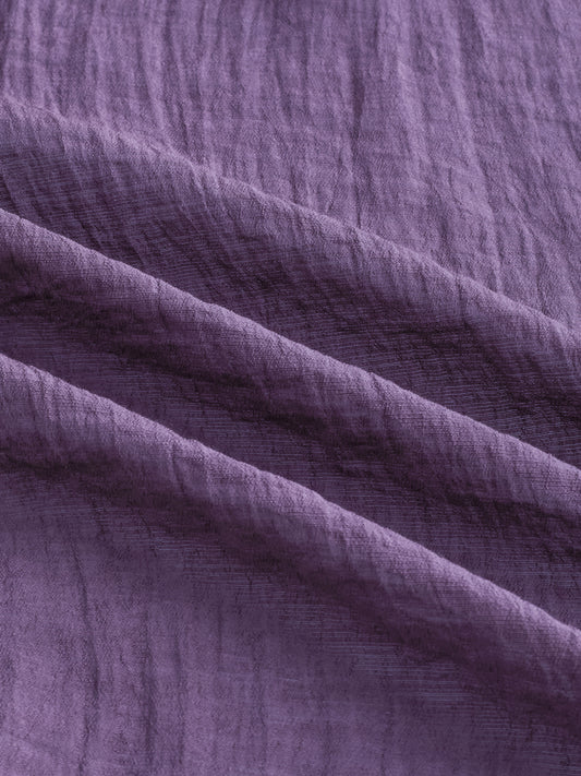 Lavender Seersucker Striped Doublecloth Oversized Shirt