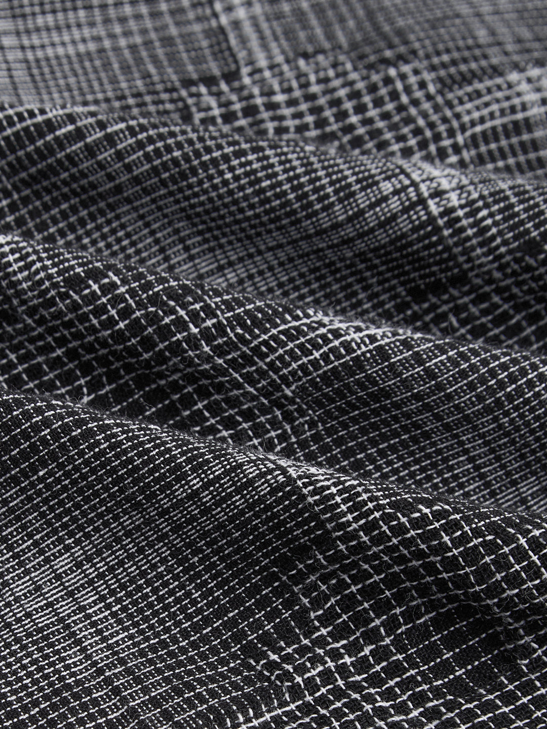 Black & White Gridlock Smokey Plaid Oversized Shirt