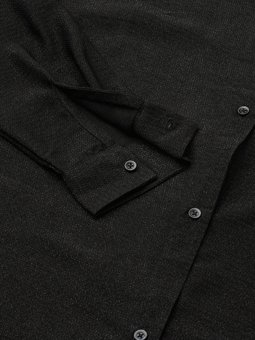 Black Stardust Shimmer Oversized Shirt