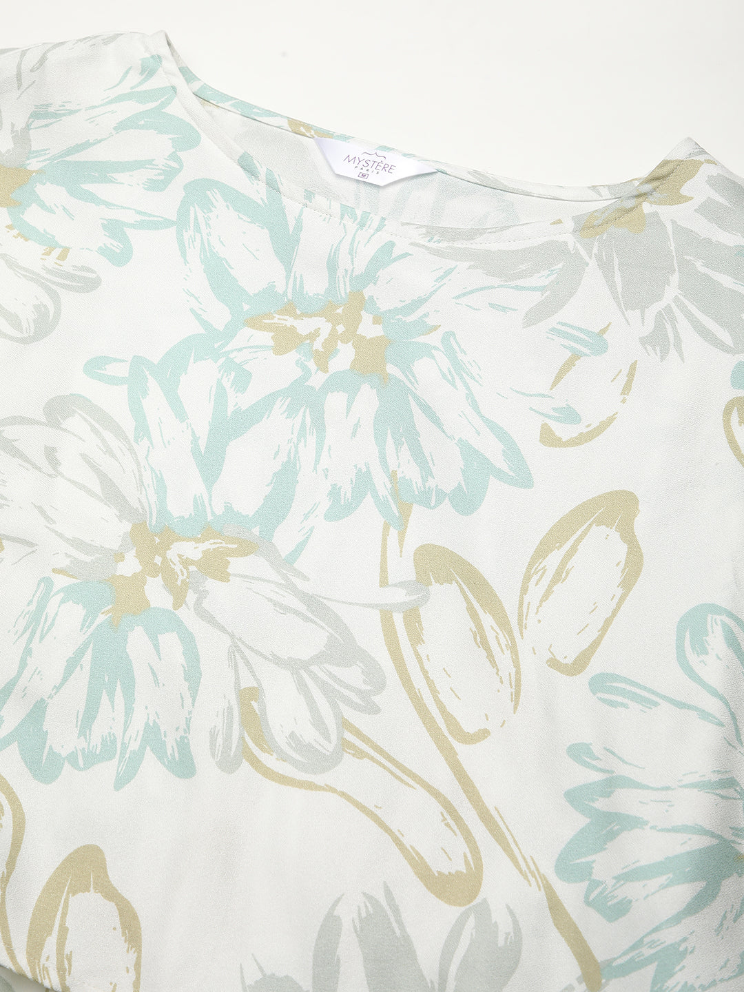 Soft White Floral Printed Maternity Dress