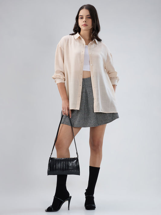 Classic Beige Oversized Shirt