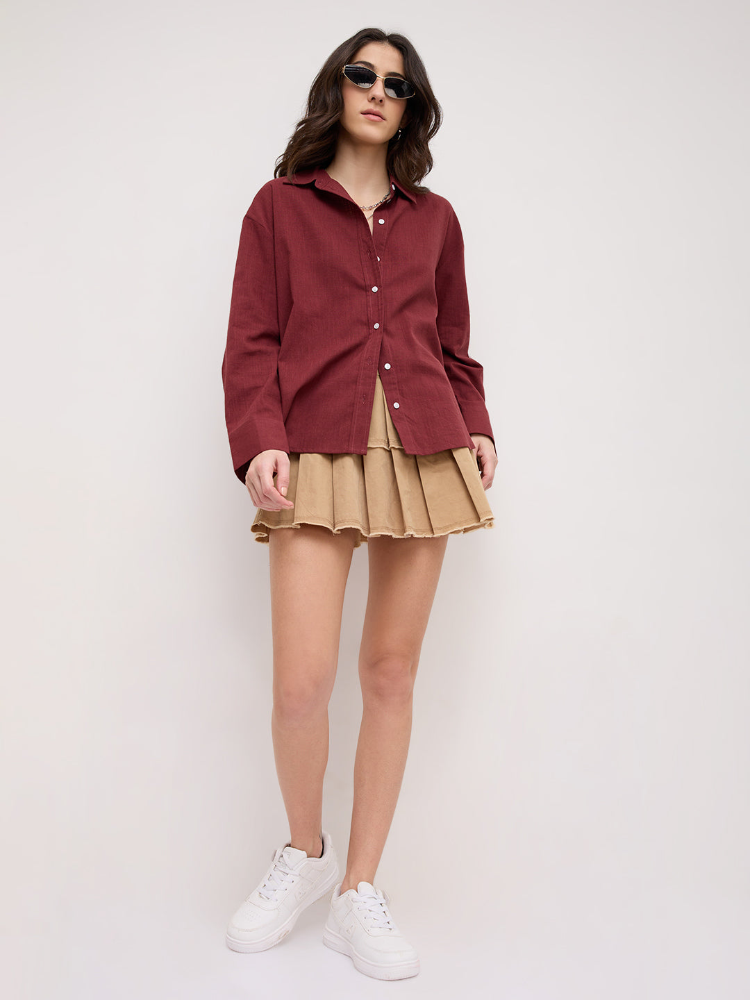 Soft Cranberry Everyday Oversized Shirt