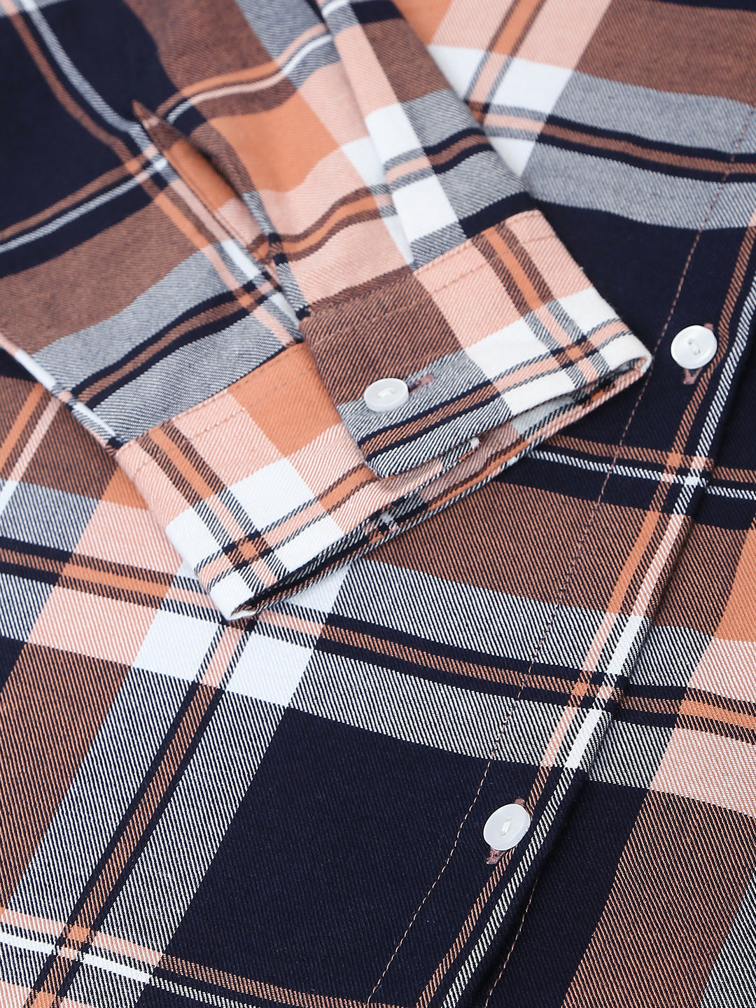 Multicolor Tartanique Checked Oversized Shirt
