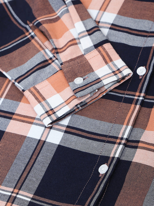 Multicolor Tartanique Checked Oversized Shirt