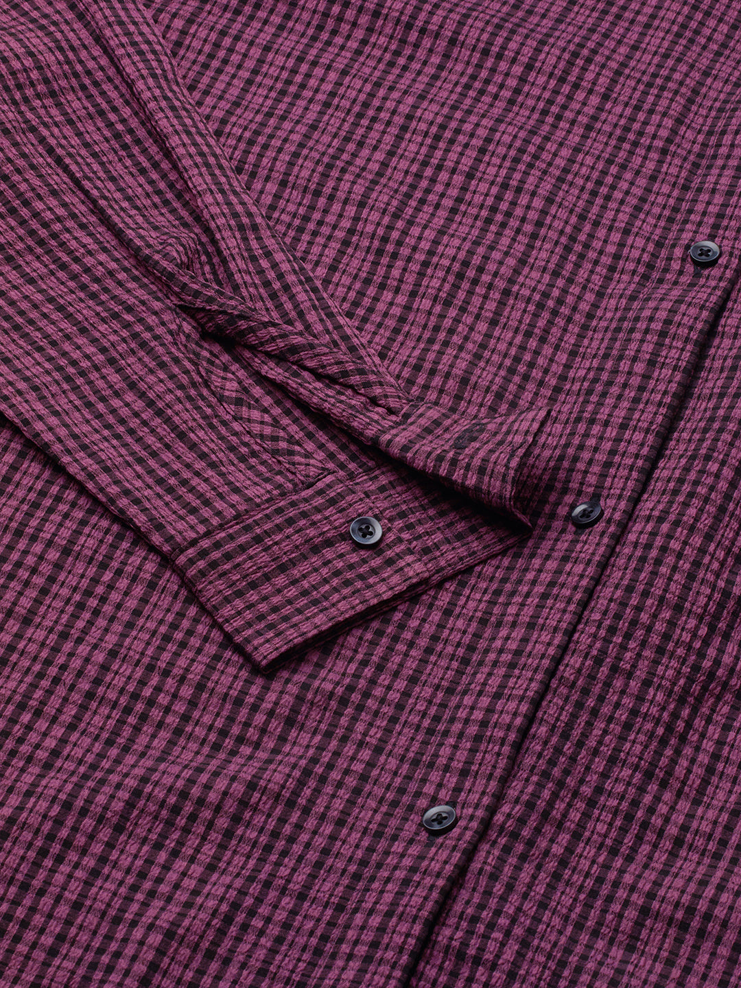 Pinkish Brown Vintage Mini Checks Oversized Shirt