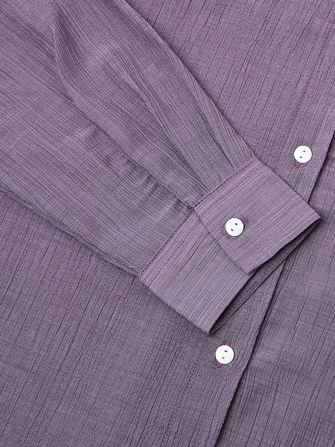 Glittery Heather Purple Crinkled Oversized Shirt
