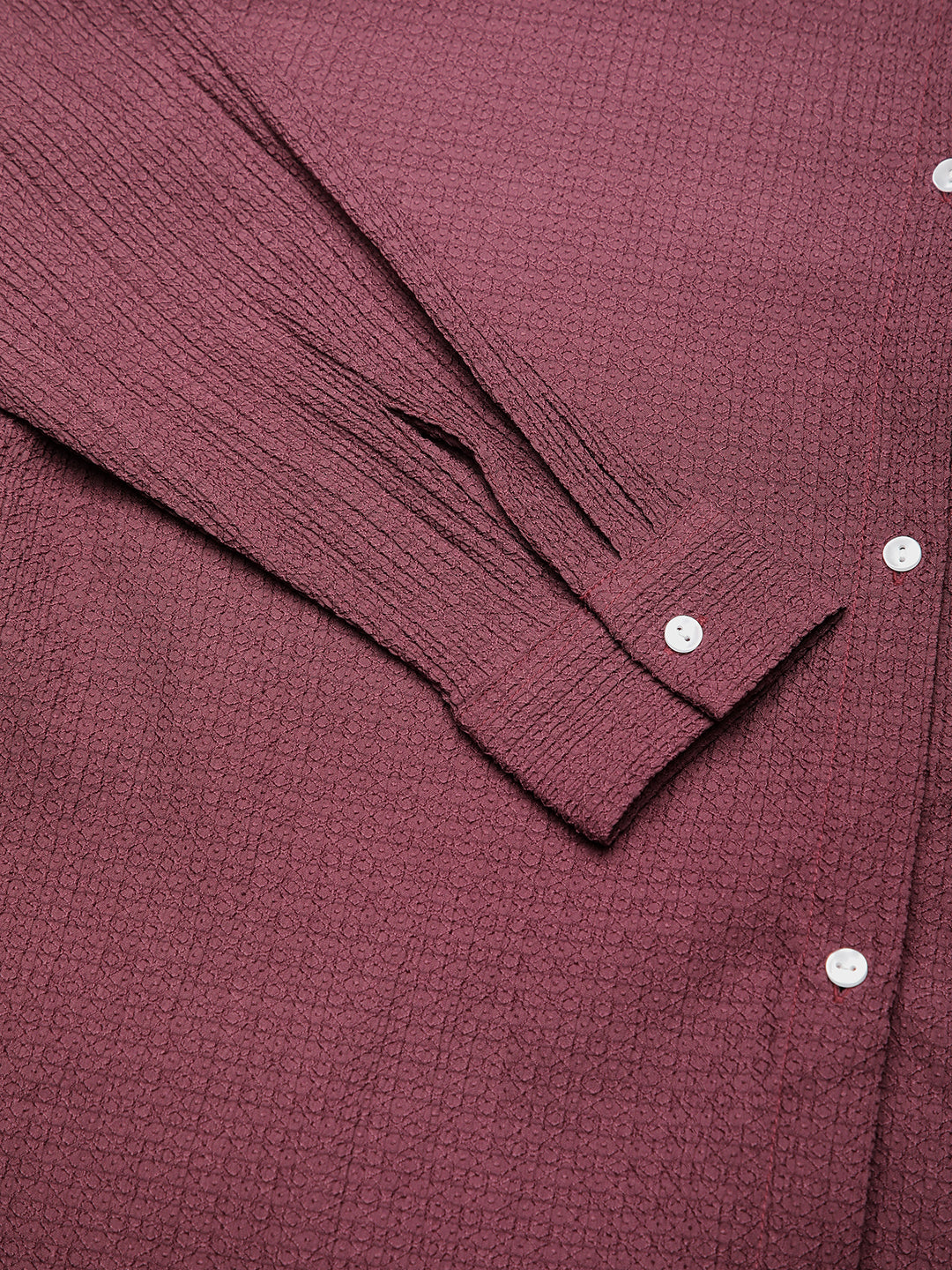 Rouge Pink Textured Oversized Shirt