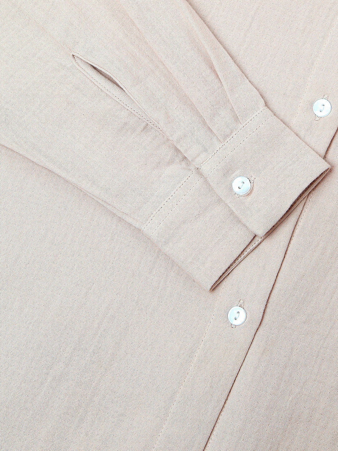 Stone Beige Double Cloth Oversized Shirt