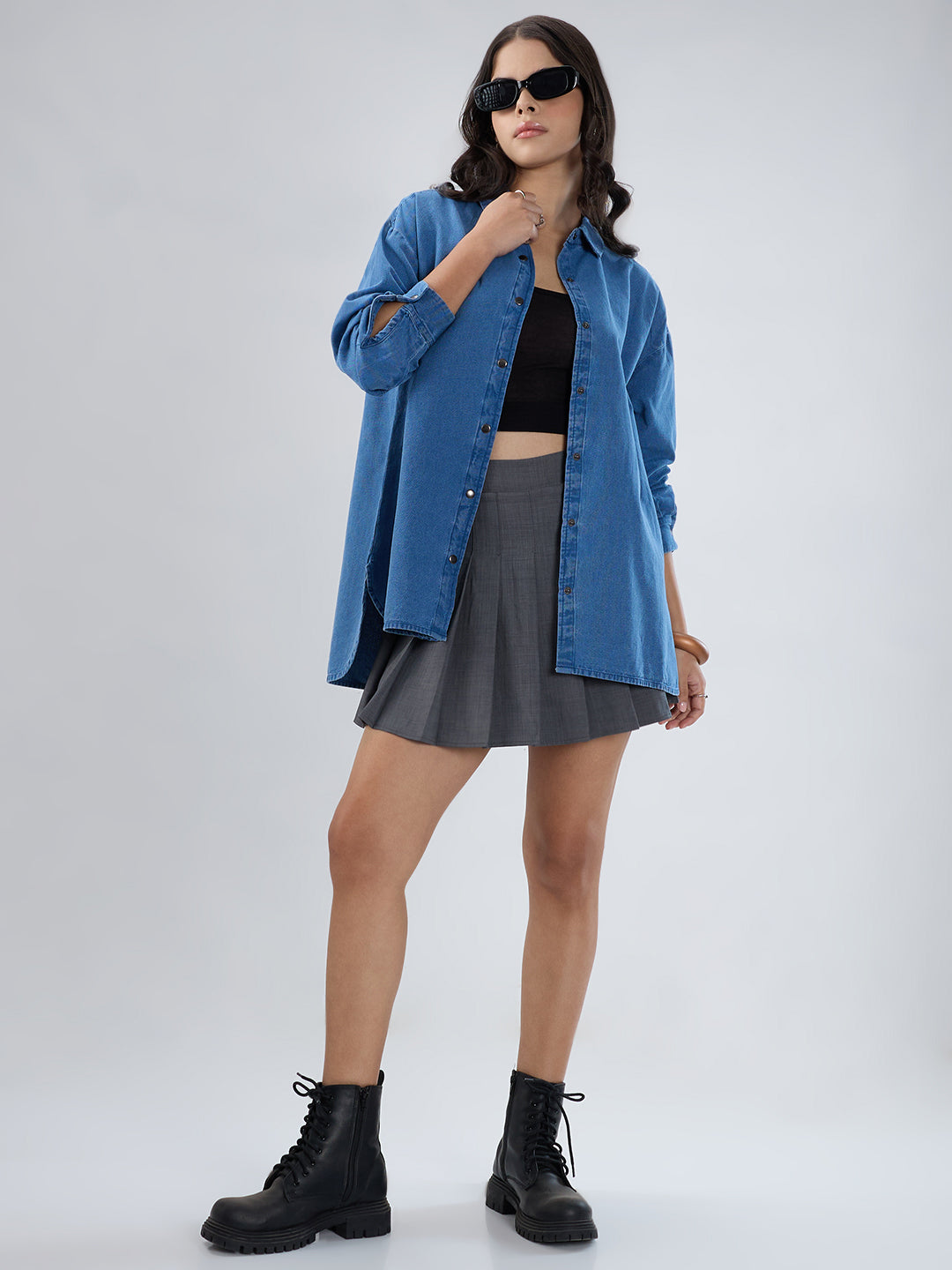 Blue Denim Oversized Shirt