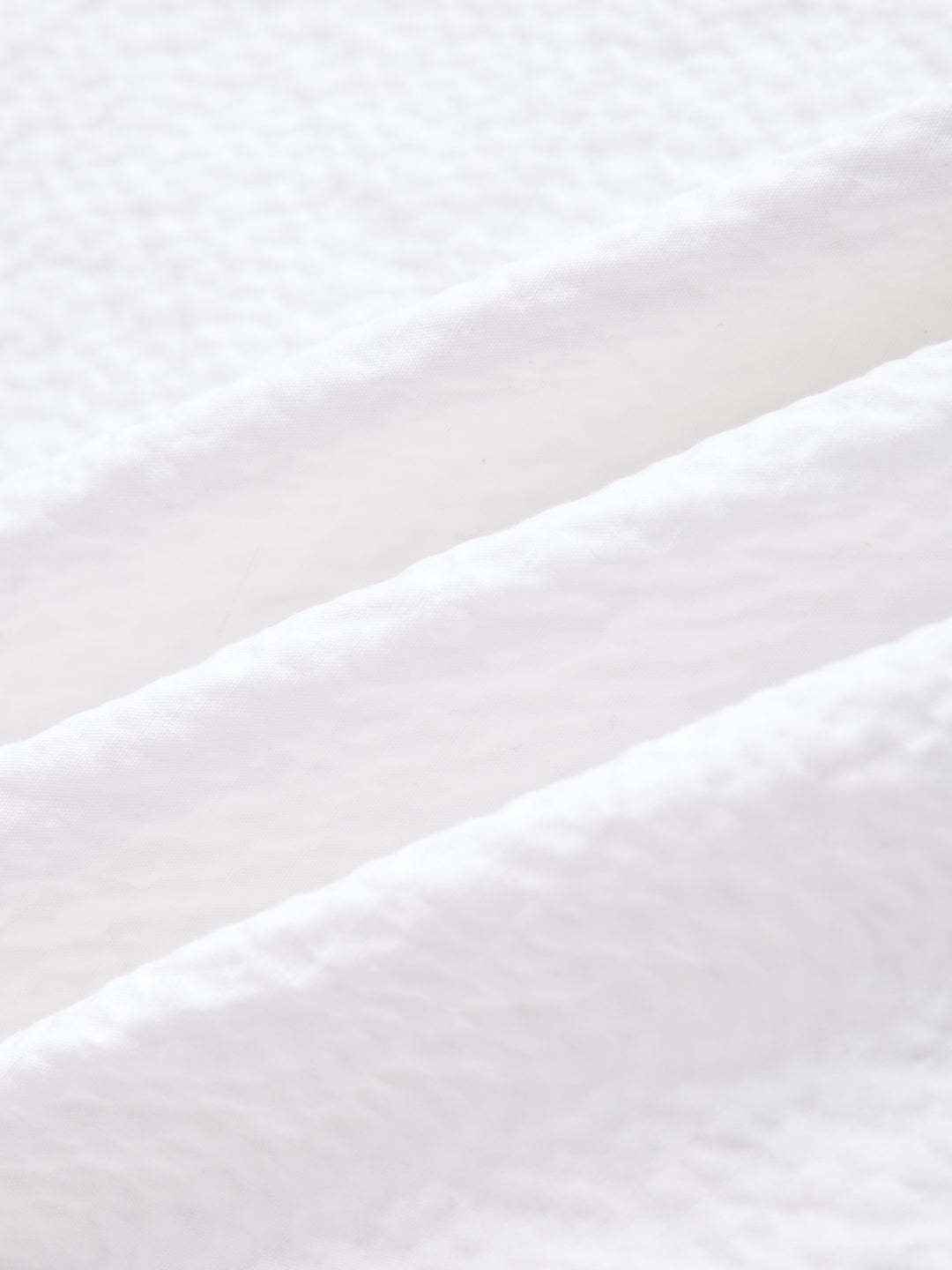 Soft White Crinkled Straight Fit Trousers