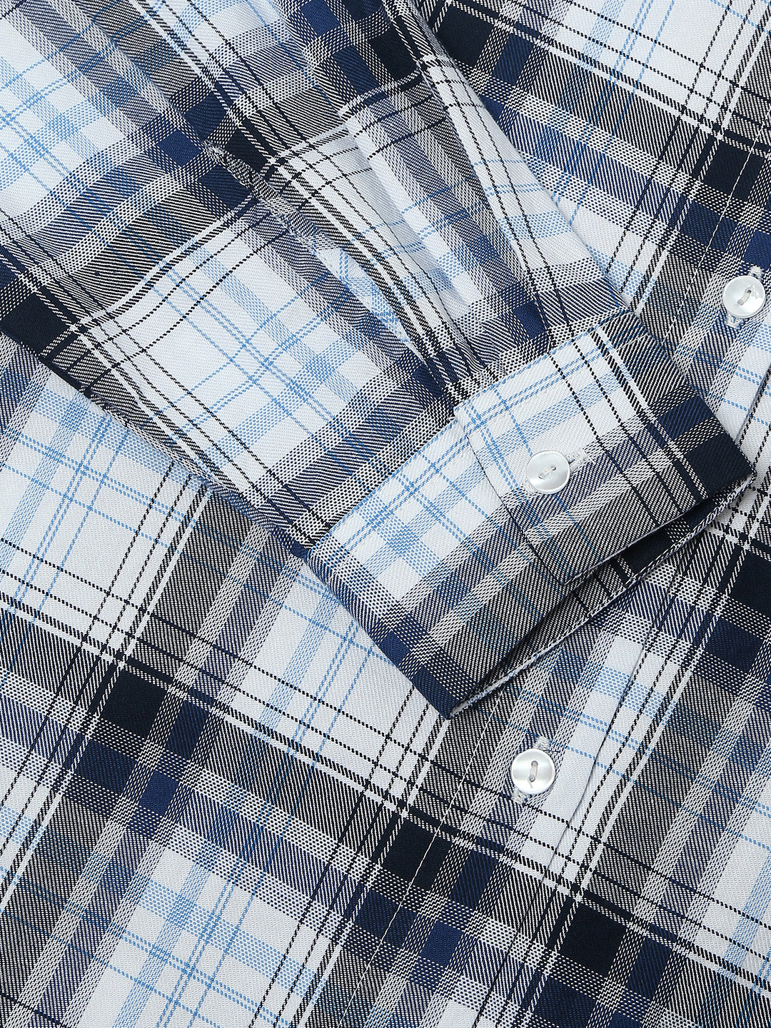 Blue & White Checkered Oversized Shirt