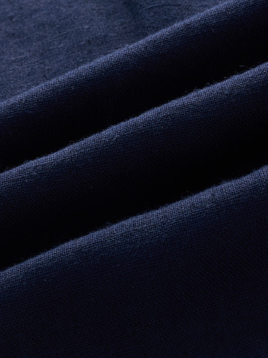 Classy Solid Navy Oversized Shirt