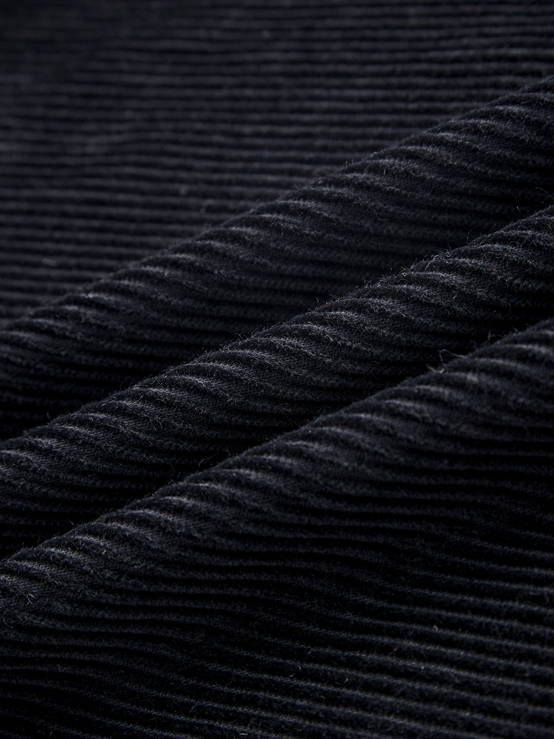 Classic Black Corduroy Oversized Shirt
