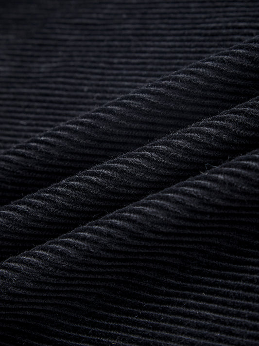 Classic Black Corduroy Oversized Shirt