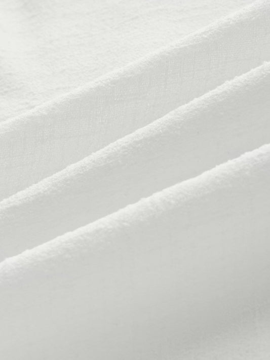 Snow White Textured Oversized Shirt