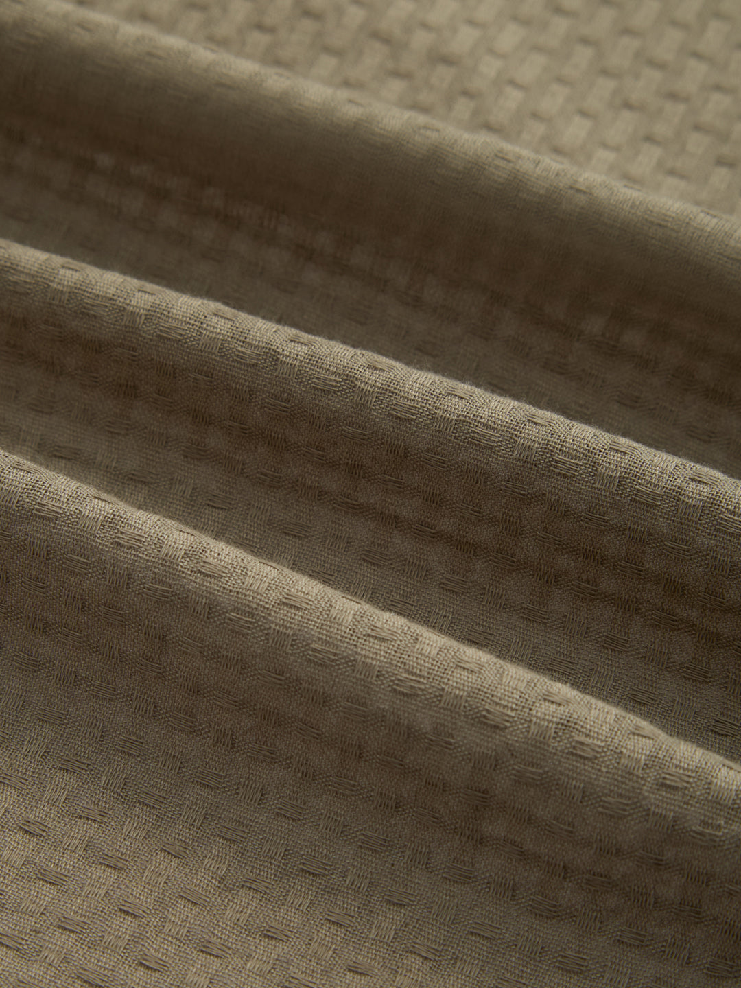 Olive Green Jacquard Weave Oversized Shirt