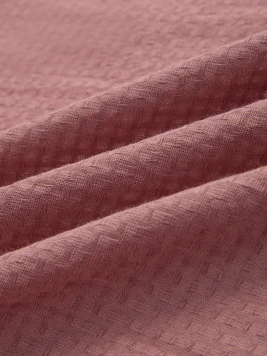Turkish Rose Pink Jacquard Weave Oversized Shirt
