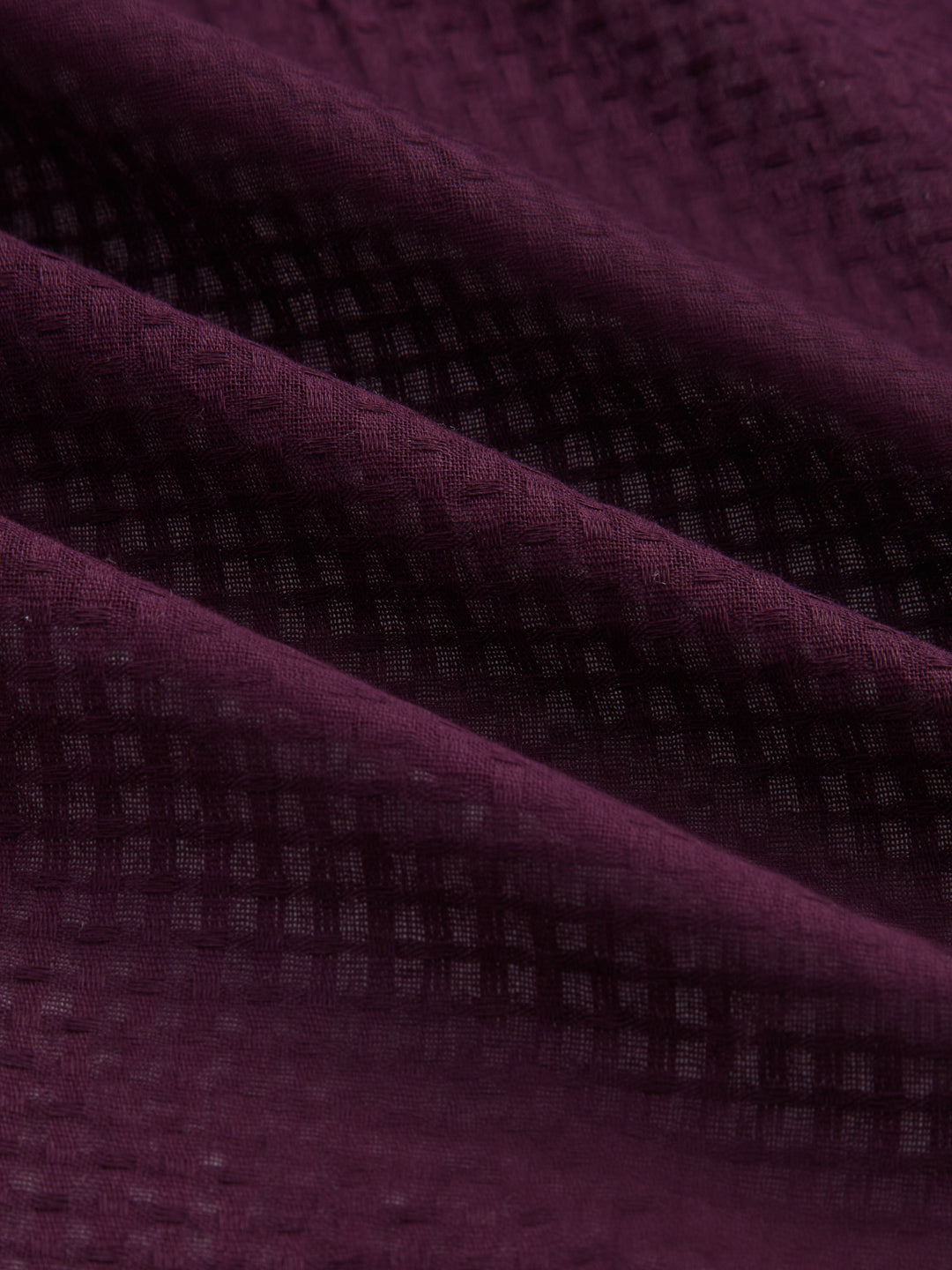 Wine Jacquard Weave Oversized Shirt