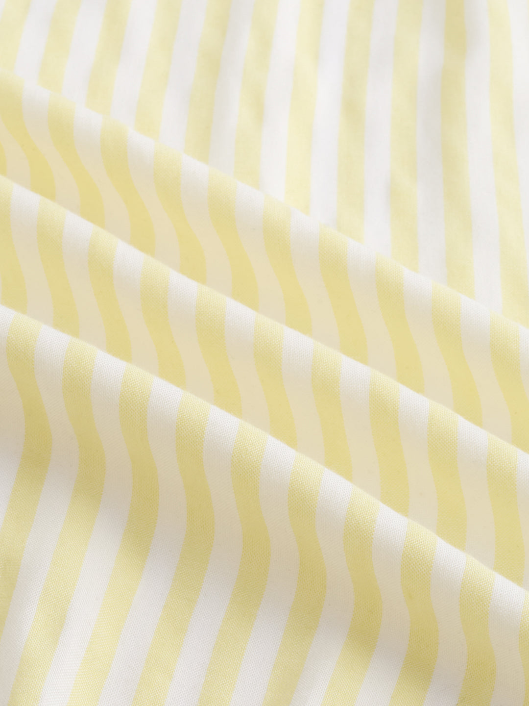 Bright Yellow and White Balanced Striped Oversized Shirt