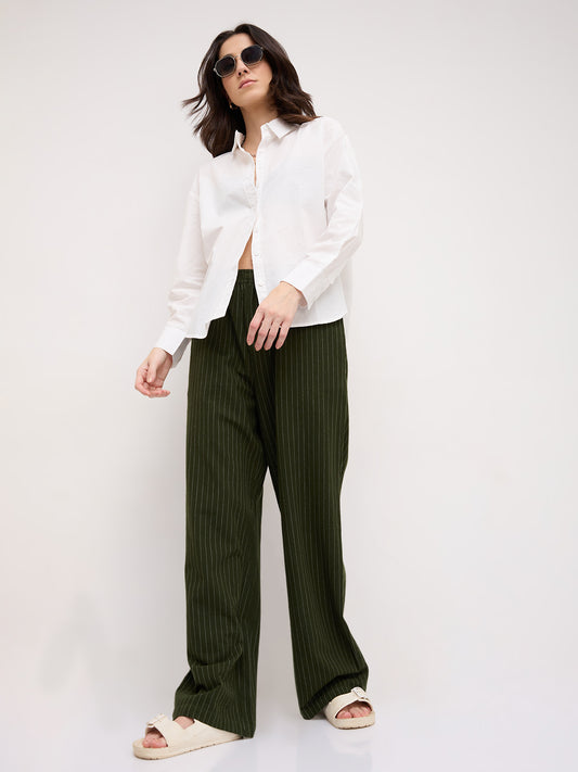 Solid Pearl White Oversized Shirt
