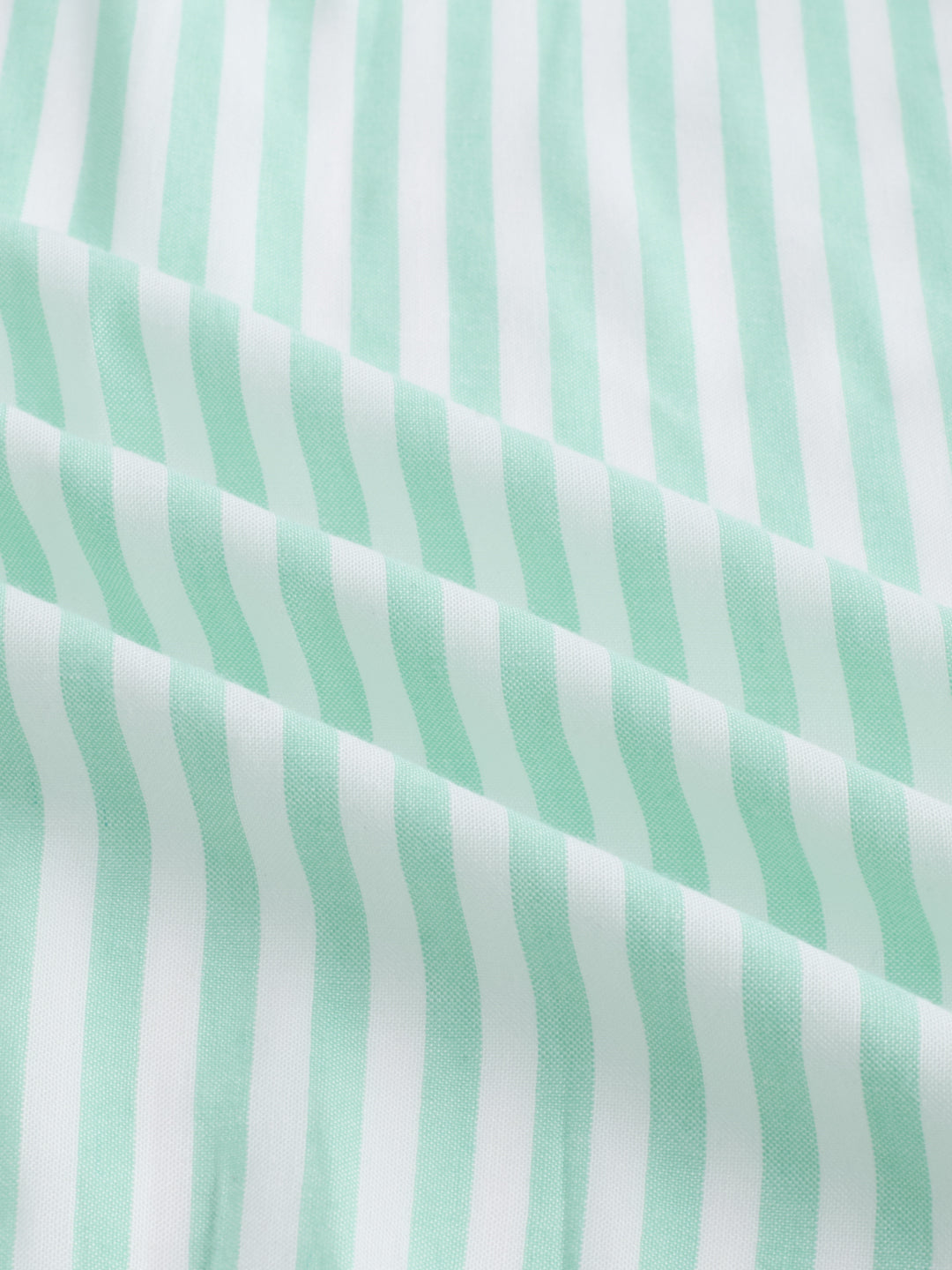 Green & White Balanced Stripe Oversized Shirt