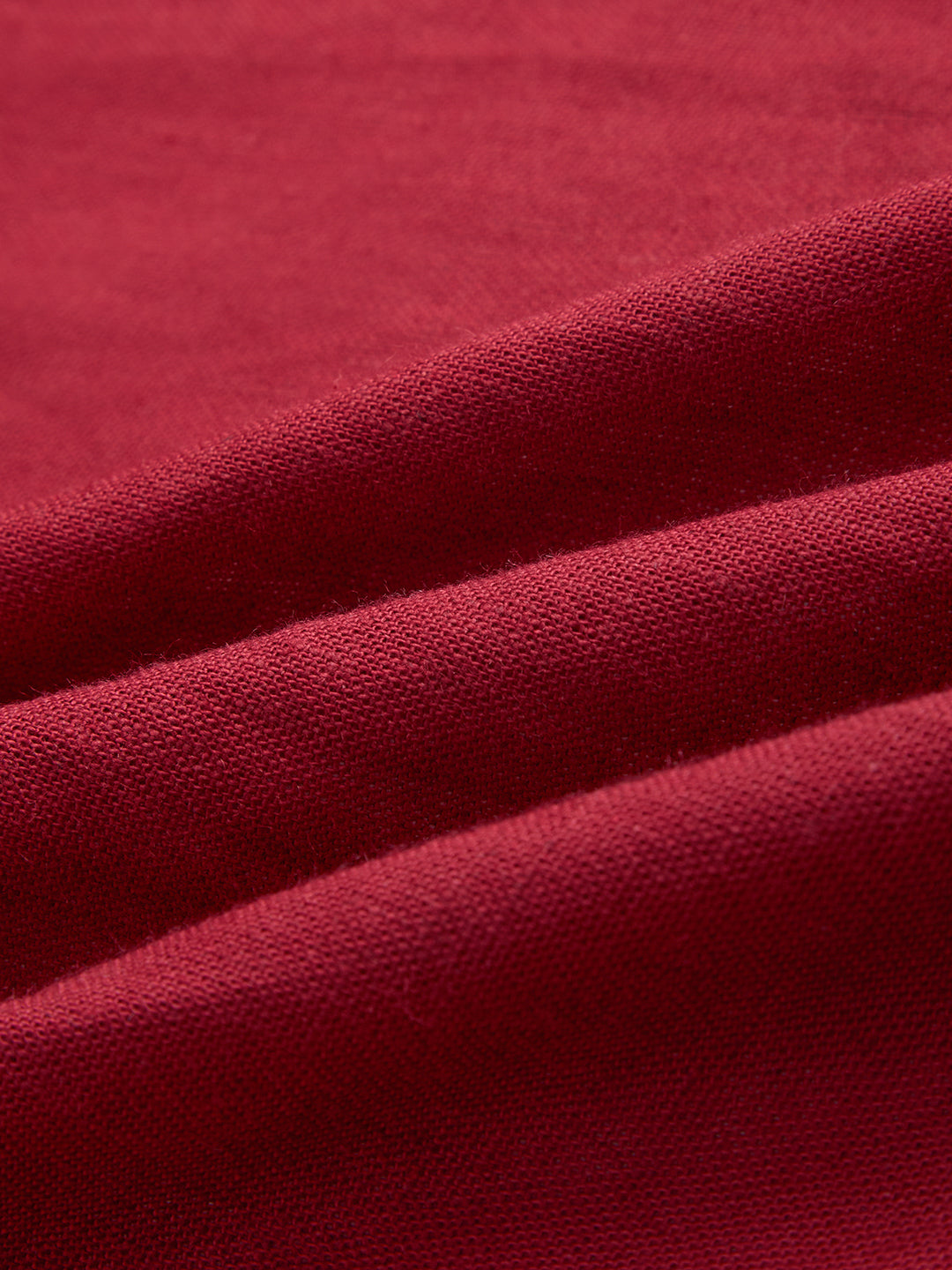 Scarlet Red Linen Blend Oversized Shirt