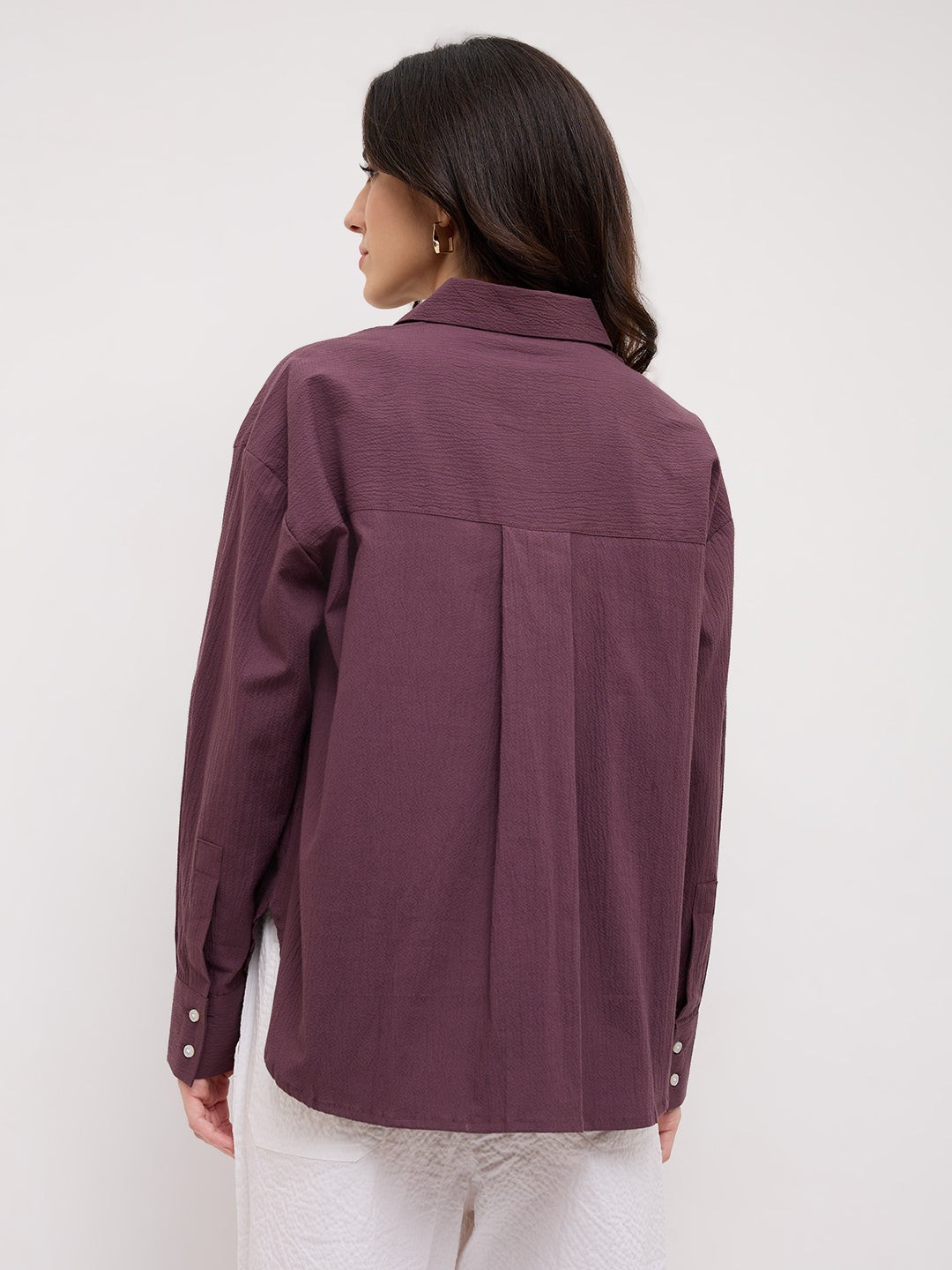Dusty Aubergine Oversized Shirt