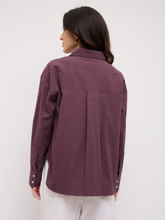 Dusty Aubergine Oversized Shirt