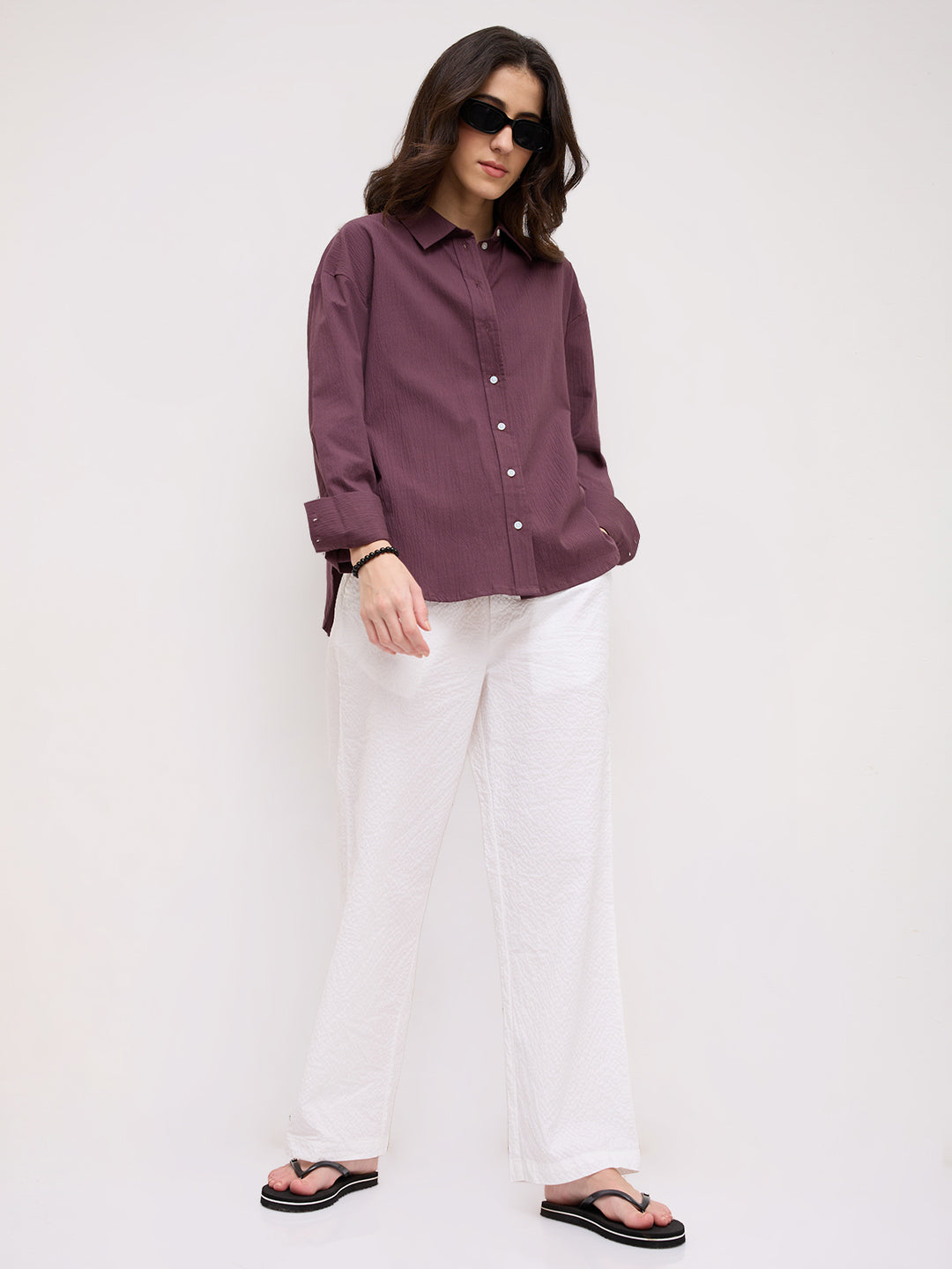 Dusty Aubergine Oversized Shirt