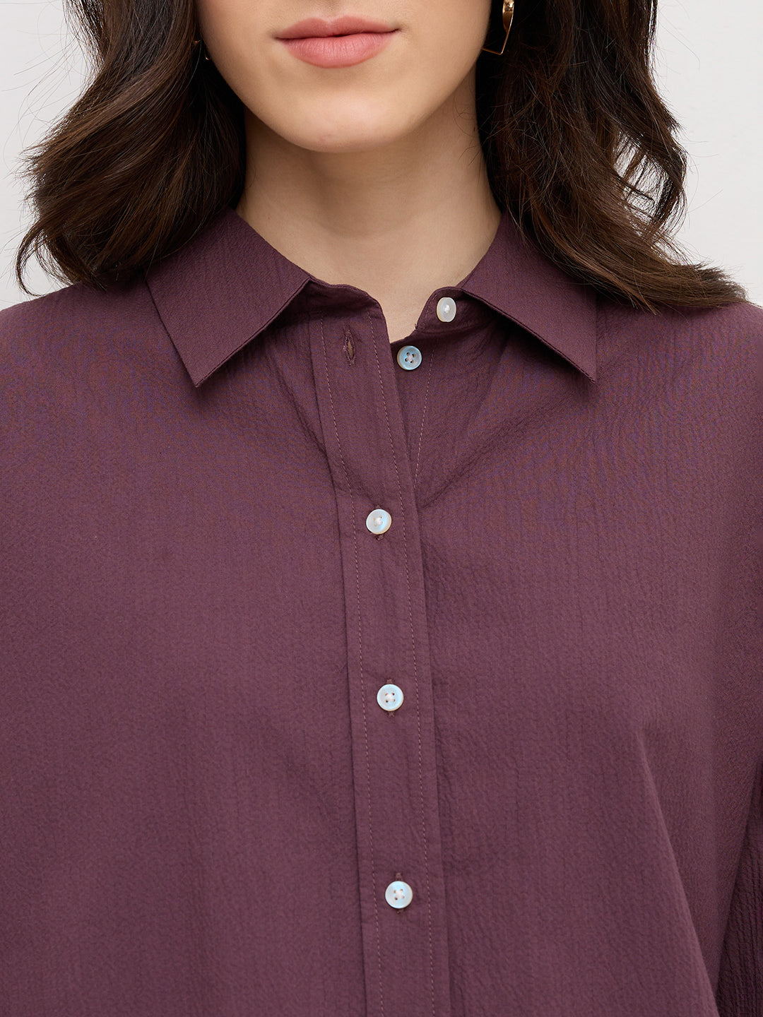 Dusty Aubergine Oversized Shirt