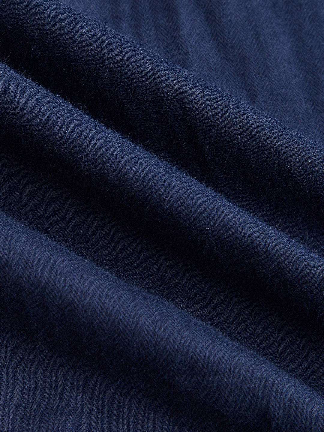 Navy Luxe Herringbone Oversized Shirt