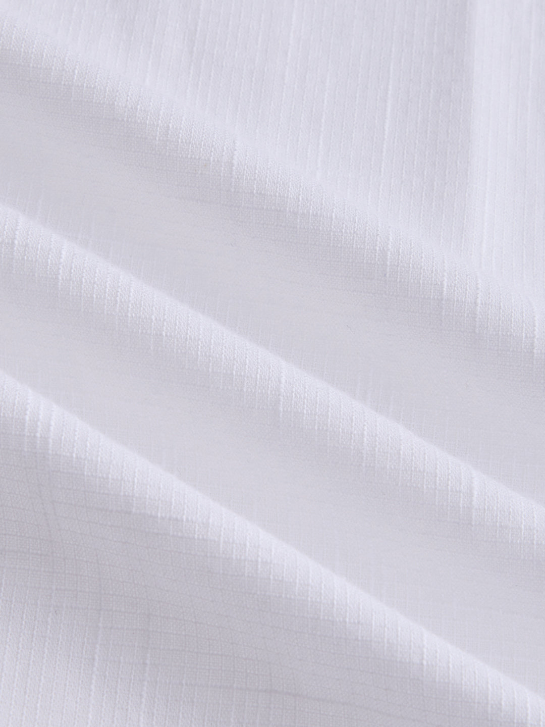 White Pixel Frost Grid Slub Oversized Shirt