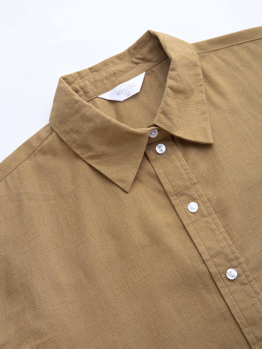 Dune Pixel Grid Slub Oversized Shirt