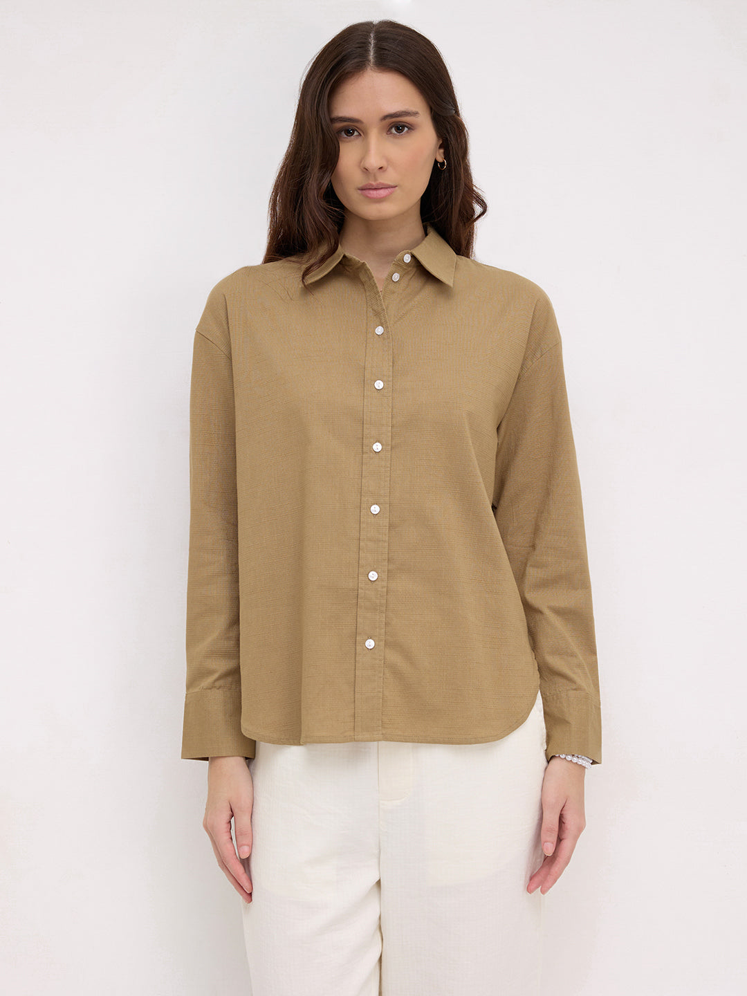 Dune Pixel Grid Slub Oversized Shirt