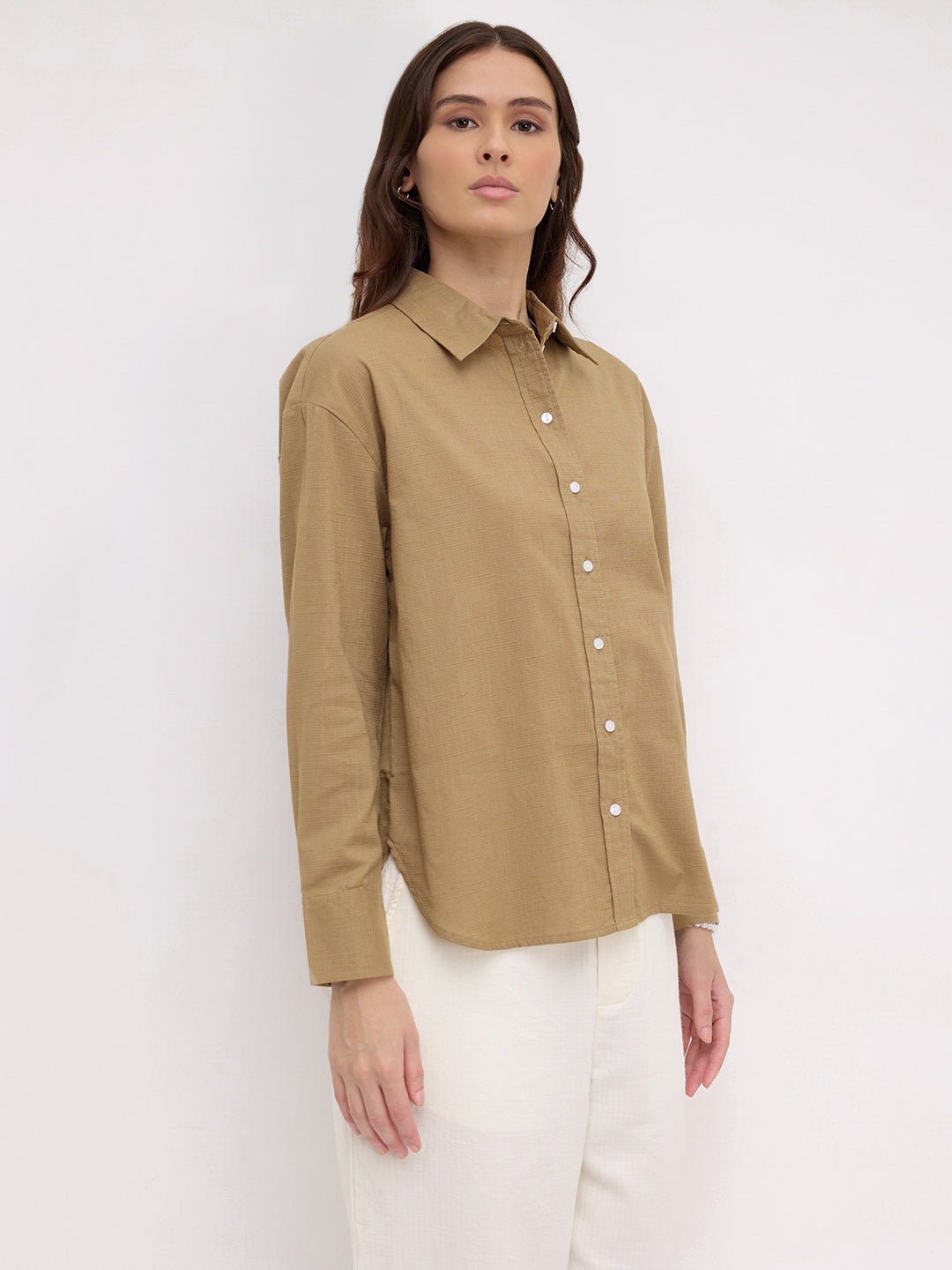 Dune Pixel Grid Slub Oversized Shirt