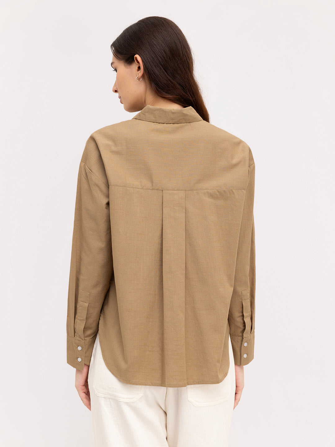 Dune Pixel Grid Slub Oversized Shirt