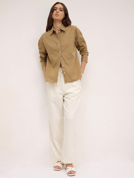 Dune Pixel Grid Slub Oversized Shirt