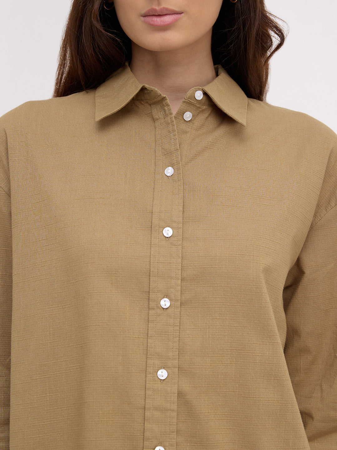 Dune Pixel Grid Slub Oversized Shirt