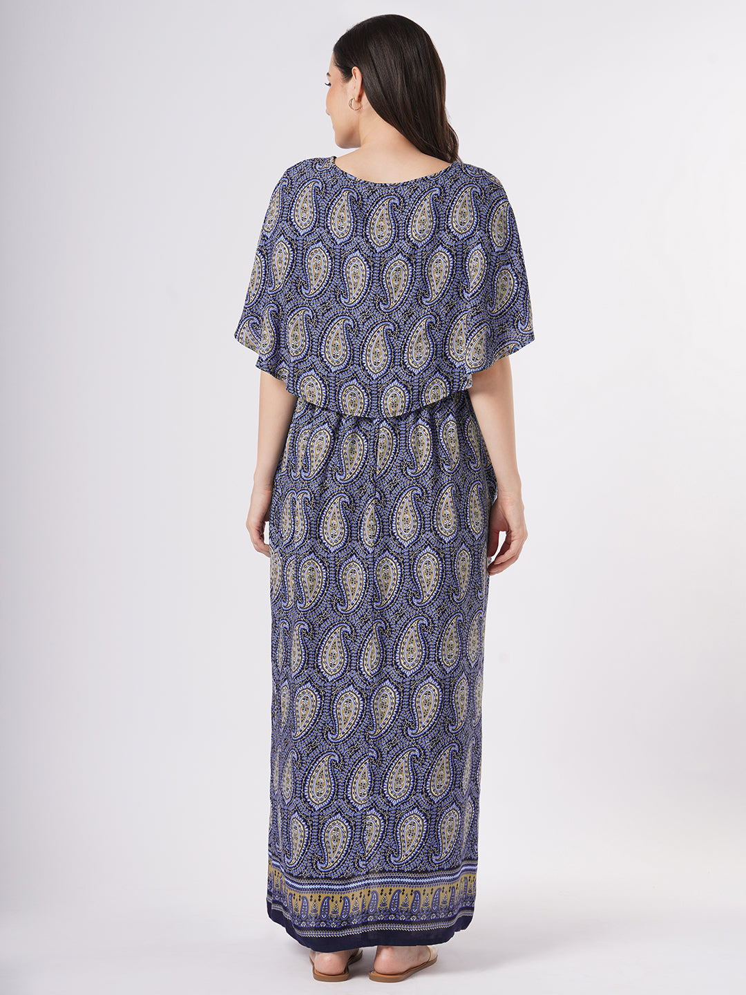 Multicolor Paisley Printed Comfy Maternity Dress