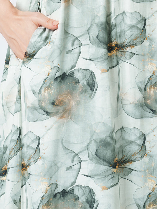 Ethereal Bloom Comfy Maternity Dress