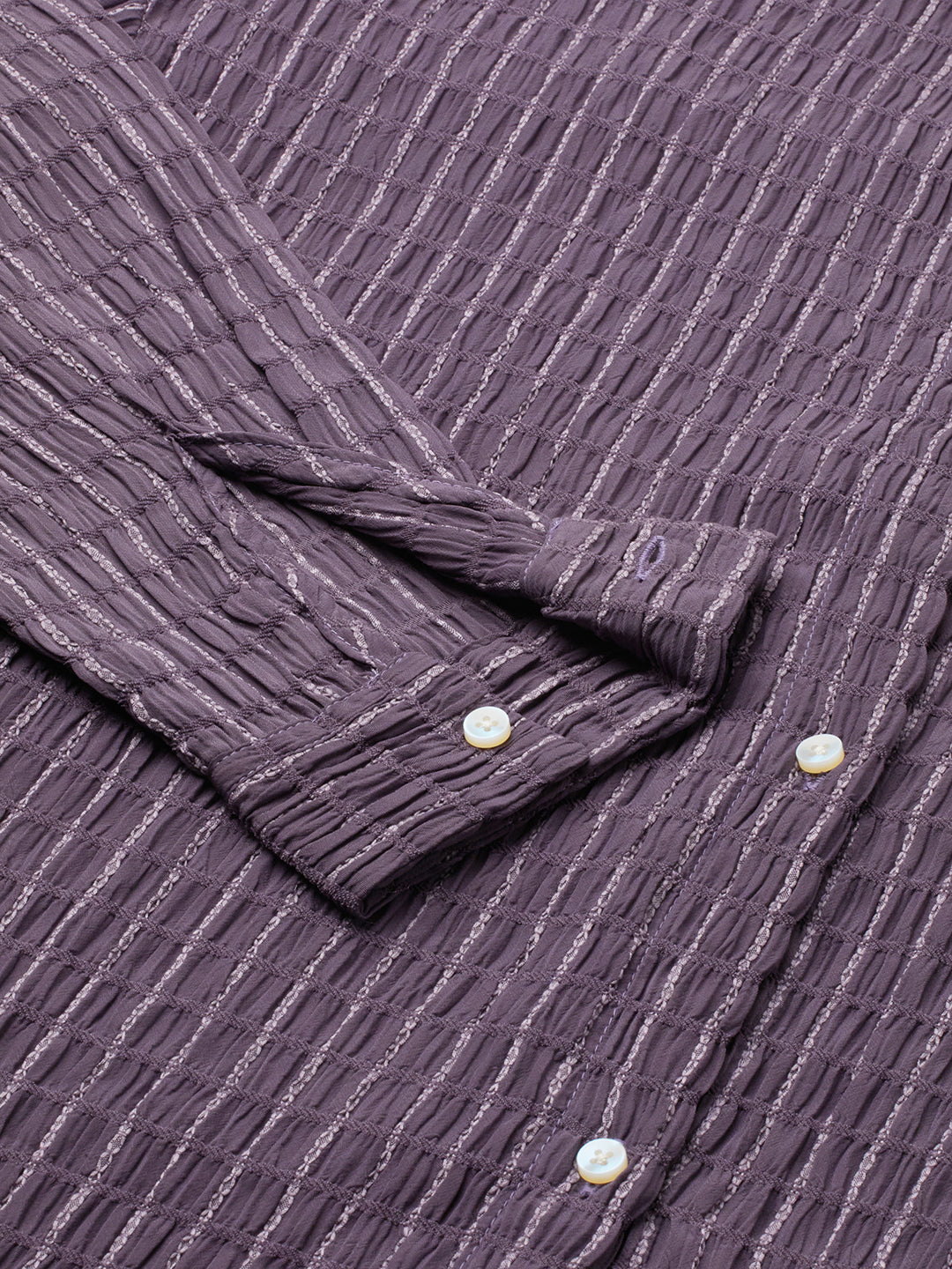 Old Lavendar Matrix Checks Oversized Shirt